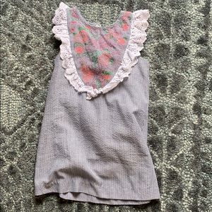 EGG dress with flower embroidery